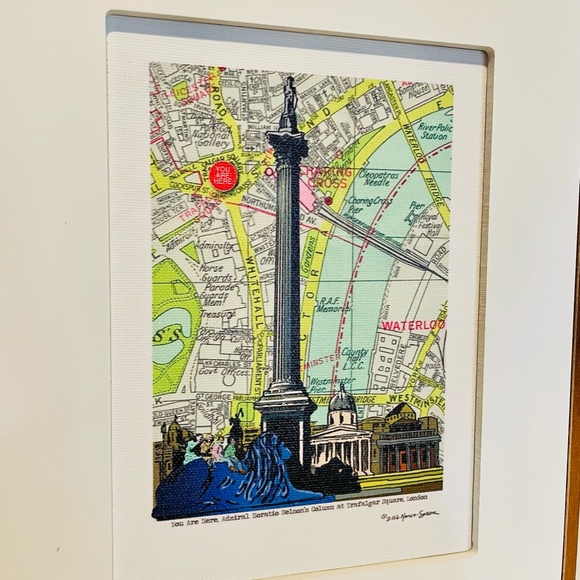 London Map Trafalgar Square Framed Print Art Decor - Picture 7 of 10